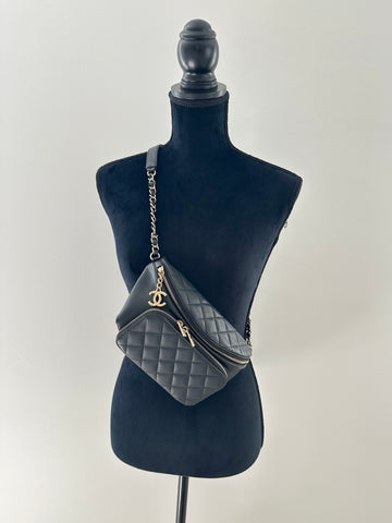 Chanel Waist Bag Black Caviar GHW