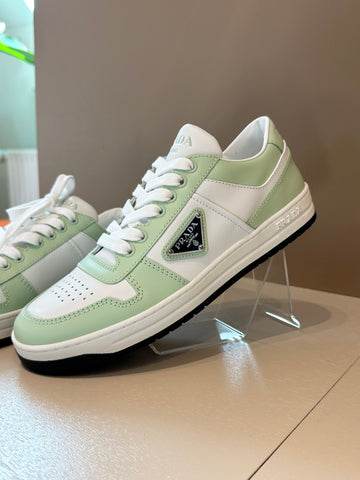 Prada Downtown Leather Sneakers Mint/White 38,5
