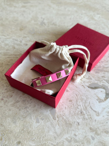 Valentino Garavani Rockstud Bracelet Pink GHW