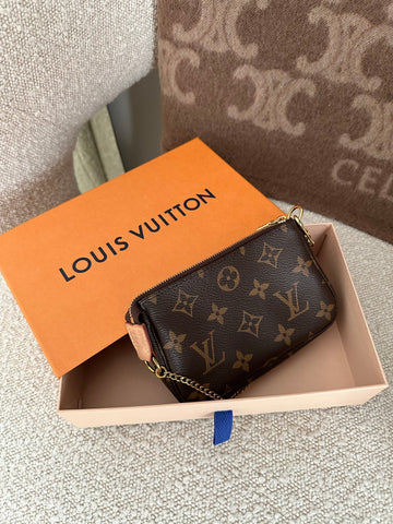 Louis Vuitton Mini Pochette Accessories Bronze/Monogram GHW Made