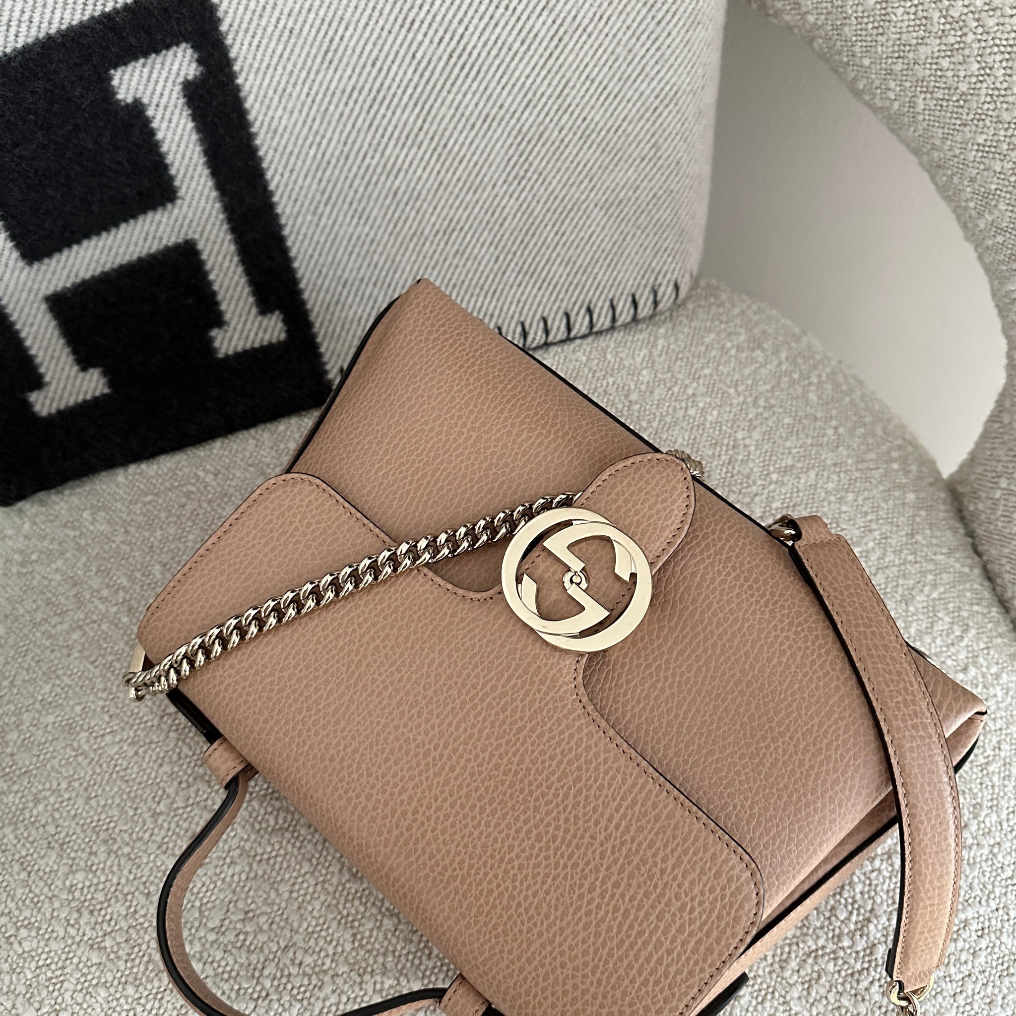 Gucci Interlocking Bag Nude Light GHW