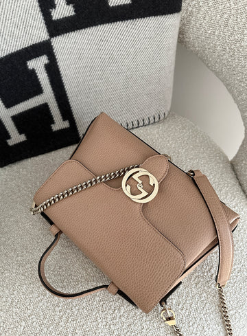 Gucci Interlocking Bag Nude Light GHW