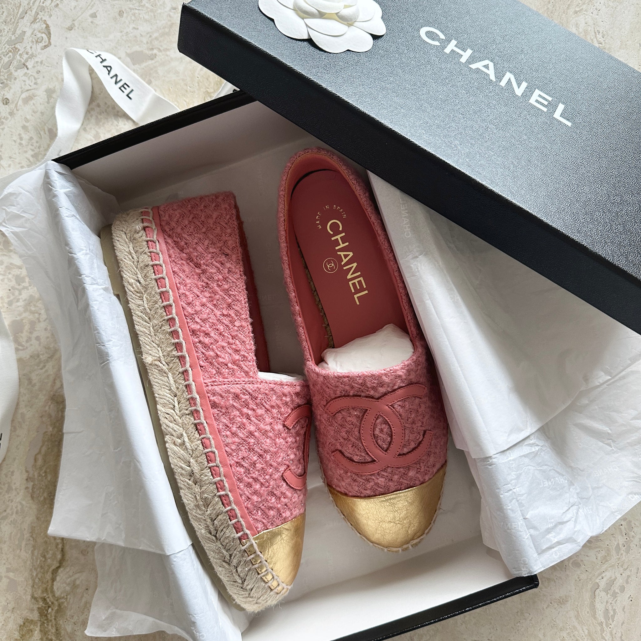 Chanel Espadrilles Tweed 37