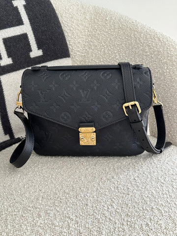 Louis Vuitton Pochette Metis Black Empreinte Leather