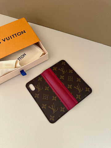 Louis Vuitton Iphone X & XS Folio Monogram Fuchsia