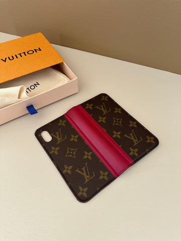 Louis Vuitton Iphone X & XS Folio Monogram Fuchsia