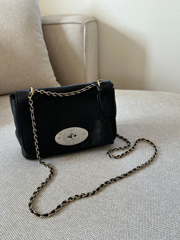 Mulberry Lily Black Glossy Goat Leather GHW