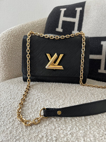 Louis Vuitton Twist MM Black Epi Leather GHW