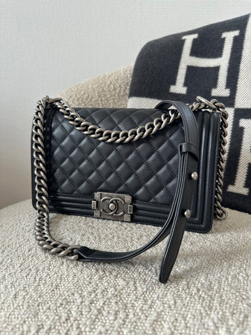 Chanel Boy Bag Black SHW