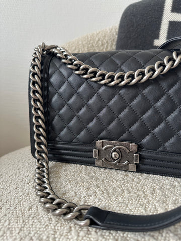 Chanel Boy Bag Black SHW