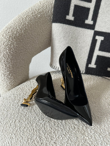 YSL Opyum Pumps Black Patent Leather 37